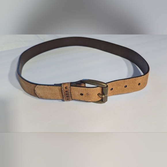 Dockers Brown Leather Belt, Size M - Picture 1 of 11